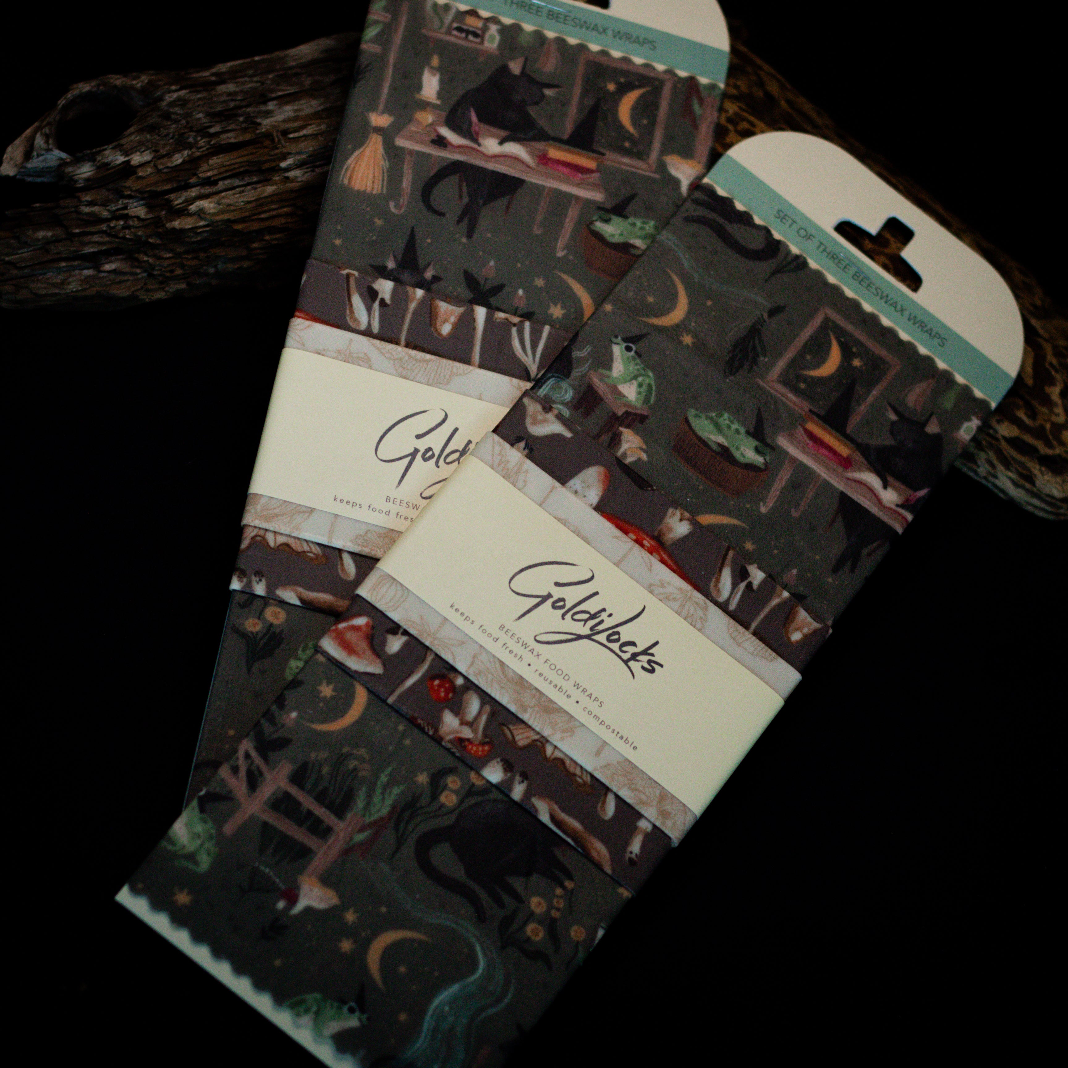 Reusable Beeswax Food Wraps | Hocus Pocus - Set of 3