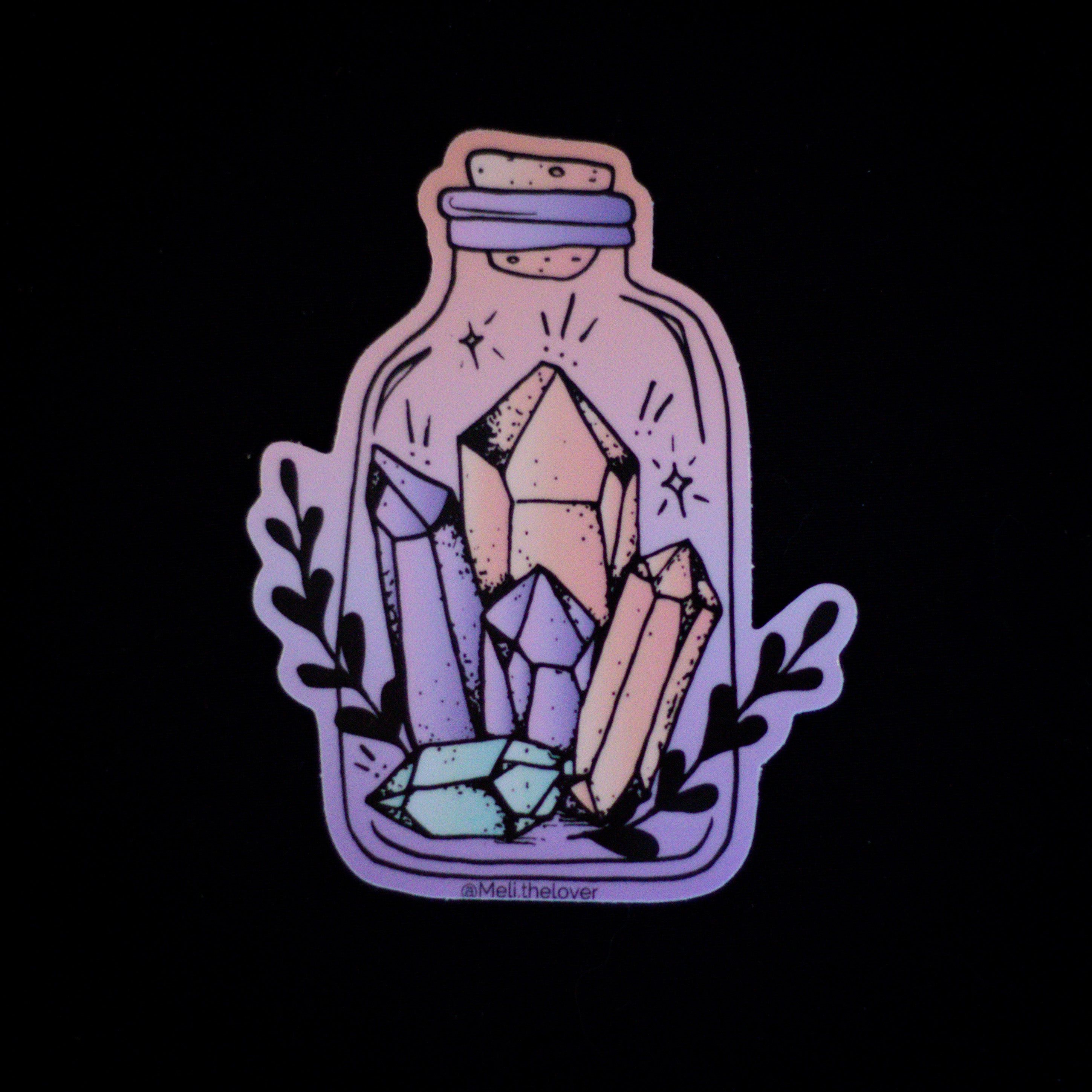 Crystals in a Jar | Vinyl Sticker