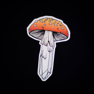 Crystal Mushroom | Vinyl Sticker
