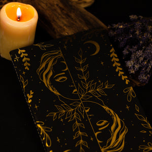 Gold & Black Lined Notebook