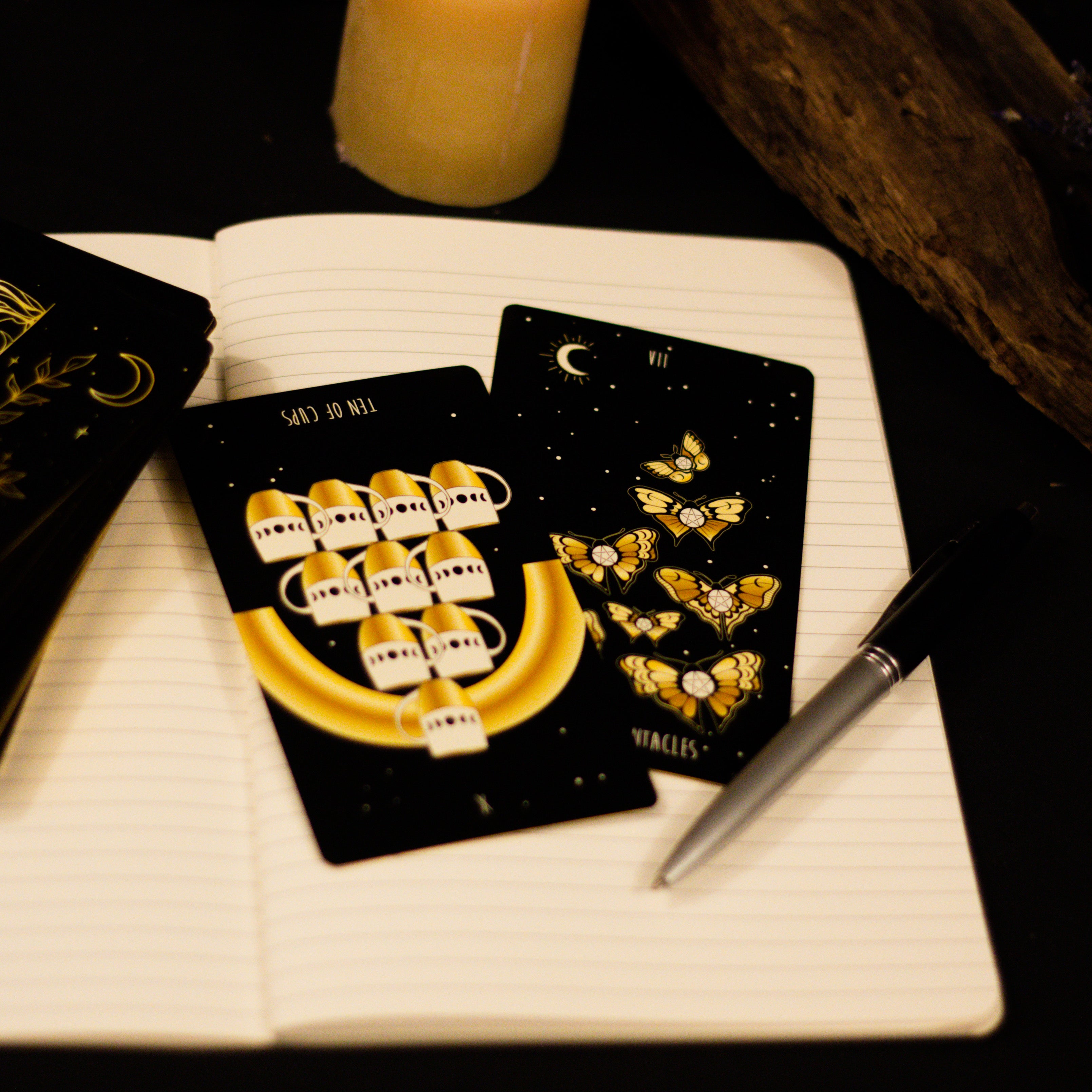 Gold & Black Lined Notebook